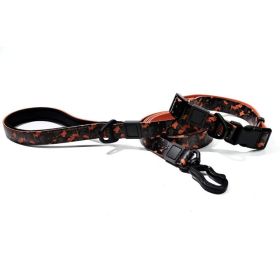 UV Printed Camouflage Embossed Pet Leash Set for Outdoor Activities (Option: Red-25mm)