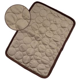 Extra Large Dog Cooling Mat Summer Pet Ice Pad for Dogs Cats (Option: Brown-S50*40cm)